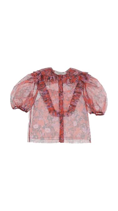 Philosophy SS24 Red Flower Tulle Top