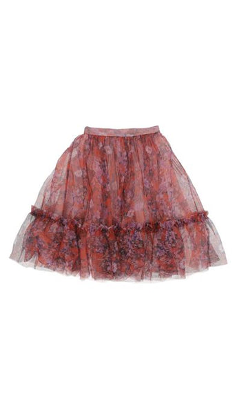 Philosophy SS24 Red Flower Tulle Skirt