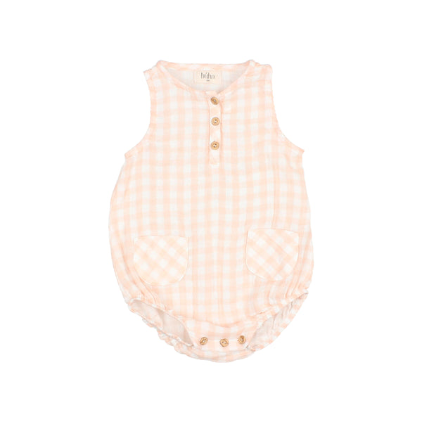 Buho SS24 Pink Gingham Romper