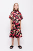 CR ss24 Black Dress With Bold Flowers
