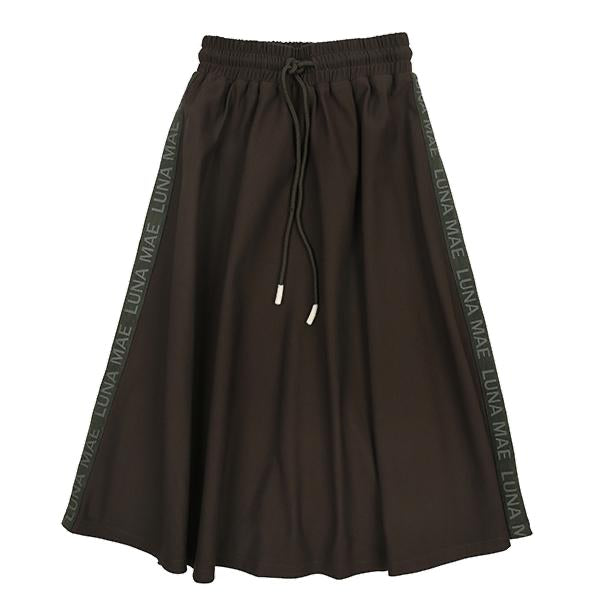 Luna Mae FW23 Lily Olive Side Taping Skirt
