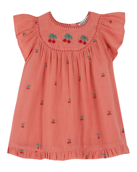 Emile SS24 Cherry Print Baby Dress