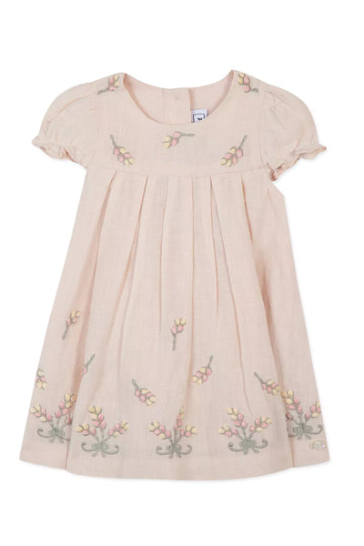 Tartine SS24 Pink Linen Baby Dress