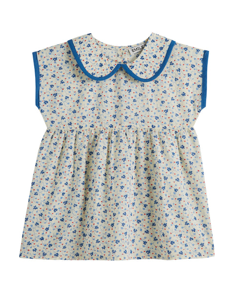 Emile SS24 Blue Flower Baby Dress