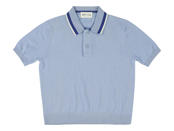 Morley SS24 Utile Blue Knit Polo