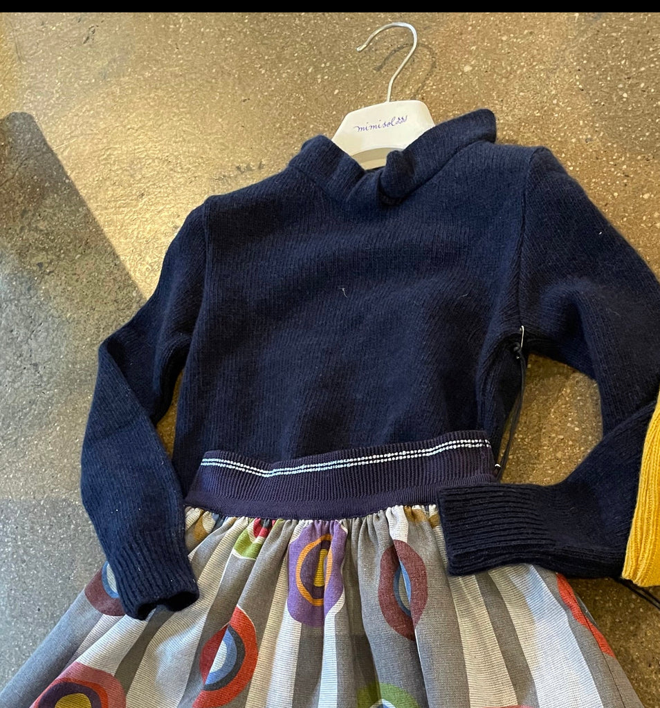 Mimisol FW23 Blue Knit Sweater
