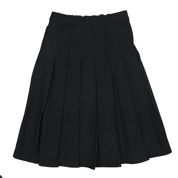 Luna Mae FW23 Navy Denim Front Pleat Skirt