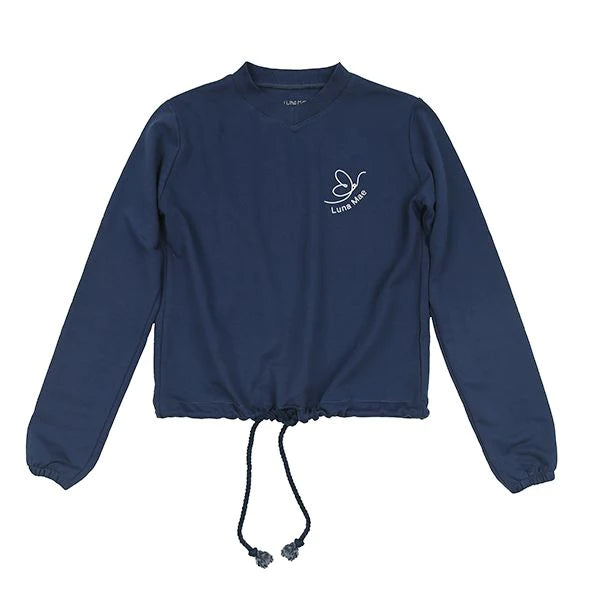 Luna Mae FW23 Navy Drawstring Sweatshirt
