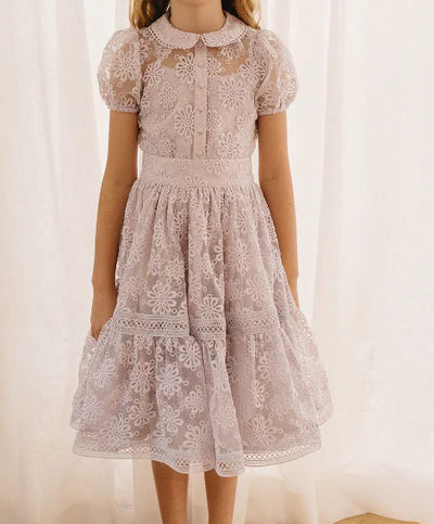 PA ss24 Embroidered Organza Lace Skirt