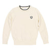 Motu FW23 Contrast Trim Emblem Butter Sweater