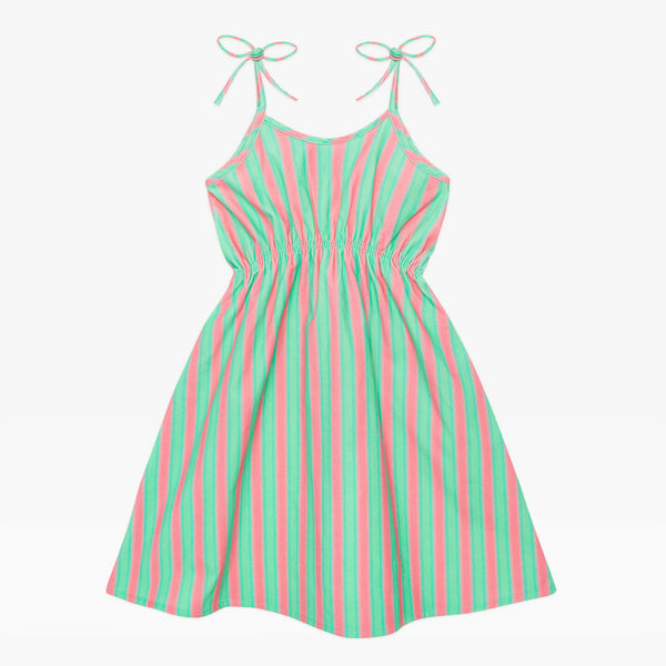 WH ss22 Green Pink Stripe Dress