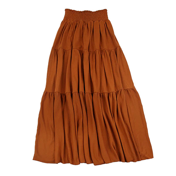Luna Mae ss23 Rust Acorn Long Skirt